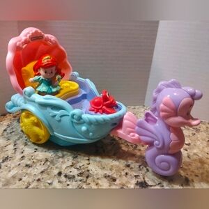 Fisher Price Little People Little Mermaid Musical Carriage Car Ariel Disney
